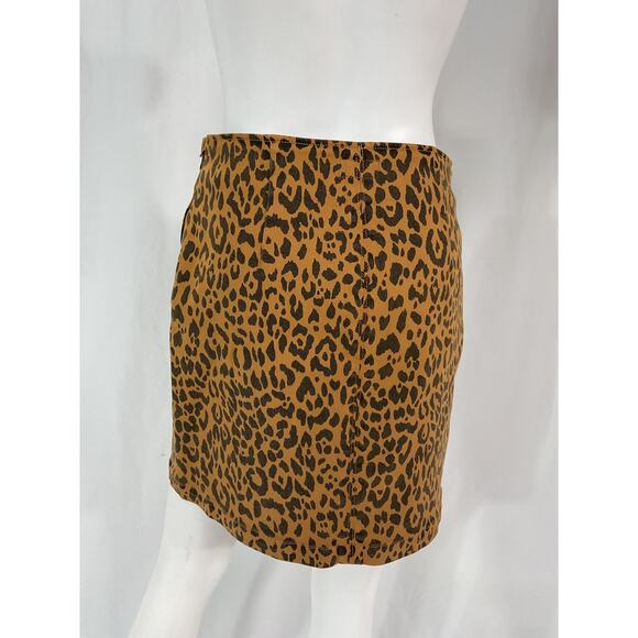 Mother 'The Side Splitter' Brown Denim Mini Skirt Size 28 - Picture 3 of 5